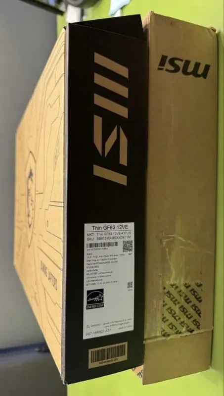 Ігровий ноутбук MSI Thin GF63 / 15.6" (1920x1080) IPS / Intel Core i5-12450H (8 (12) ядер по 3.3 - 4.4 GHz) / 8 GB DDR4 / 512 GB SSD / nVidia GeForce RTX 4050, 6 GB GDDR6, 96-bit / WebCam / Windows 10 б/у - зображення 6