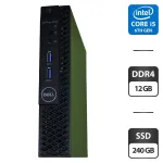 Неттоп Dell OptiPlex 3050 USFF / Intel Core i5-6500T (4 ядра по 2.5 - 3.1 GHz) / 12 GB DDR4 / 240 GB SSD / Intel HD Graphics 530 / Windows 11 Pro б/в