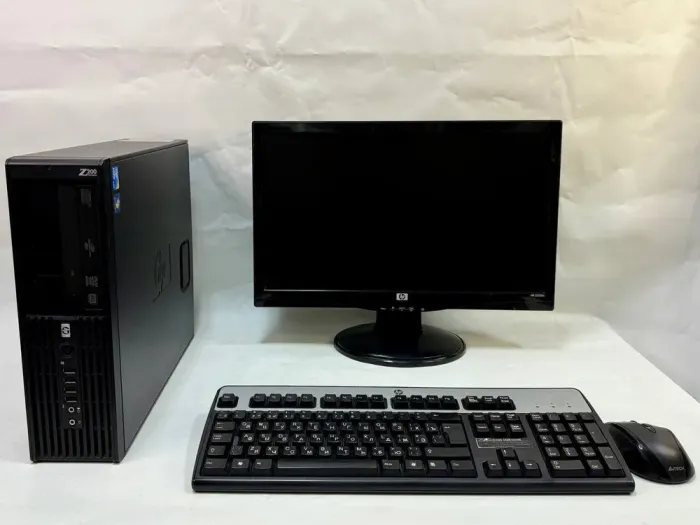 Комплект ПК: HP Z200 Workstation SFF / Intel Core i5-660 (2 (4) ядра по 3.3 - 3.6 GHz) / 12 GB DDR3 / 120 GB SSD + 500 GB HDD / Intel HD Graphics / DVD-ROM + Монітор Б-клас HP S2031a / 20" (1600x900) TN + Клавіатура, мишка, кабелі б/в - зображення 2