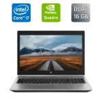 Мобільна робоча станція HP ZBook 15 G5 / 15,6" (1920x1080) IPS / Intel Core i7-8850H (6 (12) ядра по 2,6 - 4,3 ГГц) / 16 ГБ DDR4 / 512 ГБ SSD / nVidia Quadro P1000, 4 ГБ GDDR5, 256-біт / WebCam / TouchID б/в