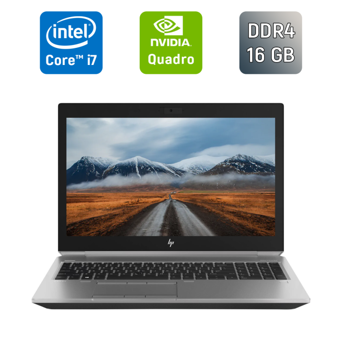 Мобільна робоча станція HP ZBook 15 G5 / 15,6" (1920x1080) IPS / Intel Core i7-8850H (6 (12) ядра по 2,6 - 4,3 ГГц) / 16 ГБ DDR4 / 512 ГБ SSD / nVidia Quadro P1000, 4 ГБ GDDR5, 256-біт / WebCam / TouchID б/в - изображение 1