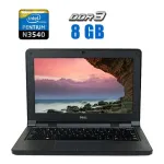 Нетбук Dell Latitude 3150 / 11.6" (1366x768) TN / Intel Pentium N3540 (4 ядра по 2.16 - 2.66 GHz) / 8 GB DDR3 / 256 GB SSD / Intel HD Graphics / WebCam / Win 10 Pro б/в