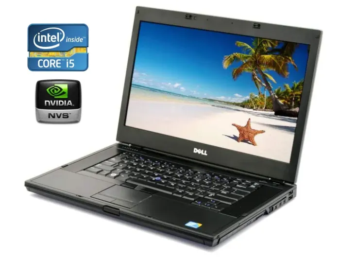 Ноутбук Dell Latitude E6510 / 15.6" (1366x768) TN / Intel Core i5-560M (2 (4) ядра по 2.66 - 3.2 GHz) / 8 GB DDR3 / 240 GB SSD / nVidia NVS 3100M, 512 MB GDDR3, 64-bit / DVD-RW / Win 10 Home б/в - зображення 1