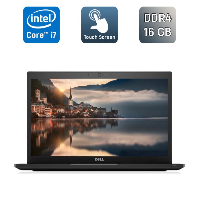 Ультрабук Dell Latitude 7480 / 14" (2560x1440) IPS Touch / Intel Core i7-6600U (2 (4) ядра по 2.6 - 3.4 GHz) / 16 GB DDR4 / 480 GB SSD / Intel HD Graphics 520 / WebCam / Windows 10 б/в - зображення 1