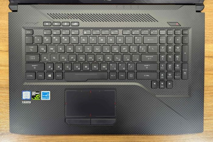 Ігровий ноутбук Asus Strix GL703GM / 17.3" (1920x1080) IPS / Intel Core i7-8750H (6 (12) ядер по 2,2 - 4,1 ГГц) / 16 ГБ DDR4 / 256 ГБ SSD + 1000 ГБ HDD / nVidia GeForce GTX 1060, 6 ГБ GDDR5, 192-біт / WebCam / Windows 10 б/в - изображение 3