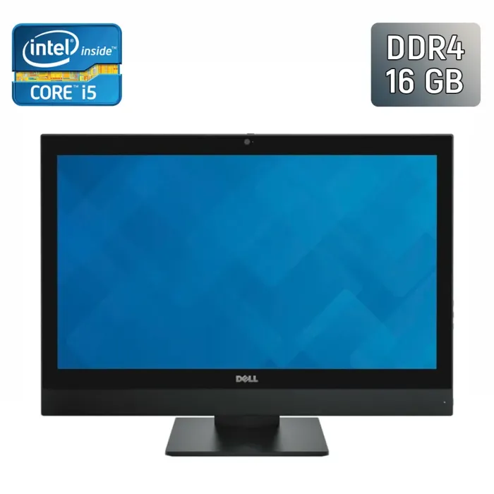 Моноблок Dell AIO OptiPlex 7440 / 24" (1920x1080) IPS / Intel Core i5-6500 (4 ядра по 3.2 - 3.6 GHz) / 16 GB DDR4 / 256 GB SSD + 500 GB HDD / Intel HD Graphics 530 / WebCam / Windows 10 б/в - зображення 1