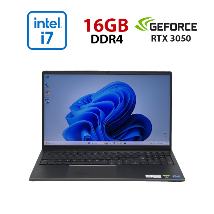 Ігровий ультрабук Dell Vostro 15 7510 / 15,6" (1920x1080) IPS / Intel Core i7-11800H (8 (16) ядер по 2,3 - 4,6 ГГц) / 16 ГБ DDR4 / 480 ГБ SSD / nVidia GeForce RTX 3050, 4 ГБ GDDR6, 128-біт / WebCam б/в - зображення 1