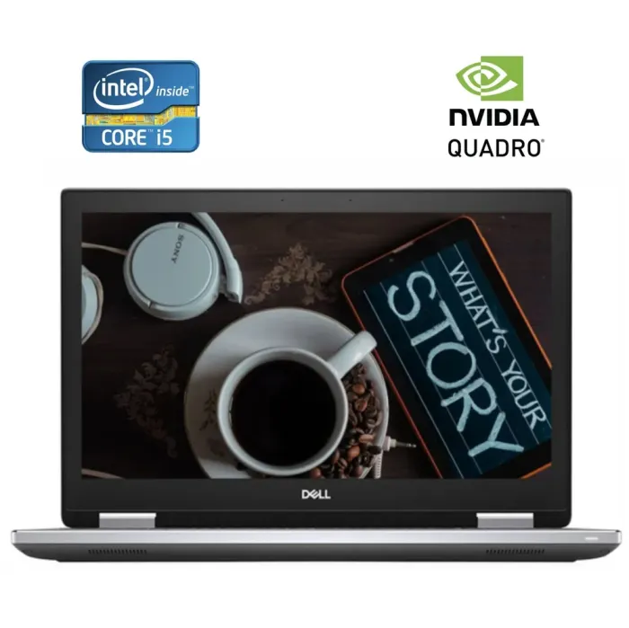 Мобільна робоча станція Dell Precision 7540 / 15,6" (1920x1080) IPS / Intel Core i5-9400H (4 (8) ядра по 2,5 - 4,3 ГГц) / 32 ГБ DDR4 / 512 ГБ SSD NVMe / nVidia Quadro T2000, 4 ГБ GDDR5, 128-біт б/в - зображення 1