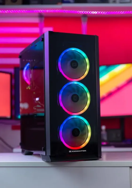 Ігровий ПК Xigmatek Sirocon III Tower / Intel Core i5-10400F (6 (12) ядер по 2.9 - 4.3 GHz) / 16 GB DDR4 / 512 GB SSD / Palit RTX 3060, 12 GB GDDR6, 192-bit / 700W / Gigabyte B460M Gaming HD / ID-Cooling SE-214 - зображення 3