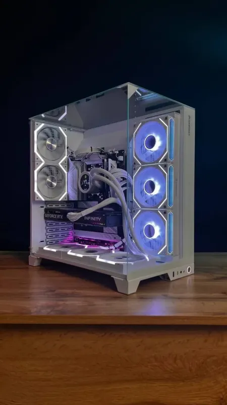 Збірка під замовлення:: комп'ютер GameMax Infinity Pro White Tower / AMD Ryzen 7 7700 (8 (12) ядер по 3,8 - 5,3 ГГц) / 32 ГБ DDR5 / 2000 ГБ SSD M.2 / nVidia GeForce RTX 5070, 12 ГБ GDDR7, 192-біт / 850 Вт - зображення 2