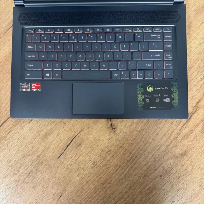 Ігровий ноутбук Б-клас MSI Delta 15 A5EFK / 15.6" (1920x1080) IPS / AMD Ryzen 7 5800H (8 (16) ядер по 3.2 - 4.4 GHz) / 16 GB DDR4 / 512 GB SSD / AMD Radeon RX 6700M, 10 GB GDDR6, 160-bit / WebCam б/в - зображення 7