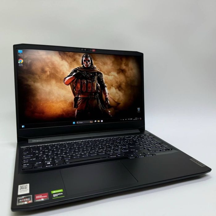 Ігровий ноутбук Lenovo IdeaPad Gaming 3-15 / 15.6" (1920x1080) IPS / AMD Ryzen 5 5600H (6 (12) ядер по 3.3 - 4.2 GHz) / 16 GB DDR4 / 512 GB SSD M.2 / nVidia GeForce GTX 1650, 4 GB GDDR5, 128-bit / WebCam / HDMI б/в - зображення 3