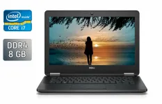 Нетбук Dell Latitude E7270 / 12.5" (1366x768) TN / Intel Core i7-6600U (2 (4) ядра по 2.6 - 3.4 GHz) / 8 GB DDR4 / 256 GB SSD / Intel HD Graphics 520 / HDMI / WebCam / Windows 10 б/в