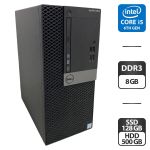 Комп'ютер Dell OptiPlex 3040 Tower / Intel Core i5-6400 (4 ядра по 2,7 - 3,3 ГГц) / 8 ГБ DDR3 / 128 ГБ SSD + 500 ГБ HDD / Intel HD Graphics 530 / DVD-ROM б/в