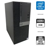 Комп'ютер Dell OptiPlex 3040 Tower / Intel Core i5-6400 (4 ядра по 2,7 - 3,3 ГГц) / 8 ГБ DDR3 / 128 ГБ SSD + 500 ГБ HDD / Intel HD Graphics 530 / DVD-ROM б/в