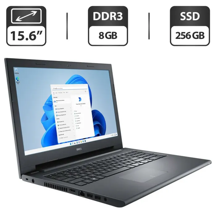Ноутбук Б-клас Dell Inspiron 3543 / 15.6" (1366x768) TN / Intel Core i5-5200U (2 (4) ядра по 2.2 - 2.7 GHz) / 8 GB DDR3 / 256 GB SSD / Intel HD Graphics 5500 / WebCam б/в - зображення 1
