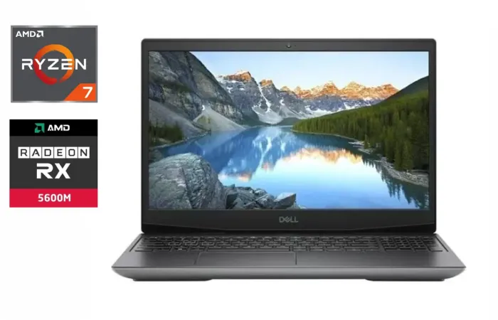 Ігровий ноутбук Dell G5 SE 5505 / 15.6" (1920x1080) IPS / AMD Ryzen 7 4800H (8 (16) ядер по 2.9 - 4.2 GHz) / 16 GB DDR4 / 512 GB SSD / AMD Radeon RX 5600M, 6 GB GDDR6, 192-bit / WebCam / Windows 10 б/в - зображення 1