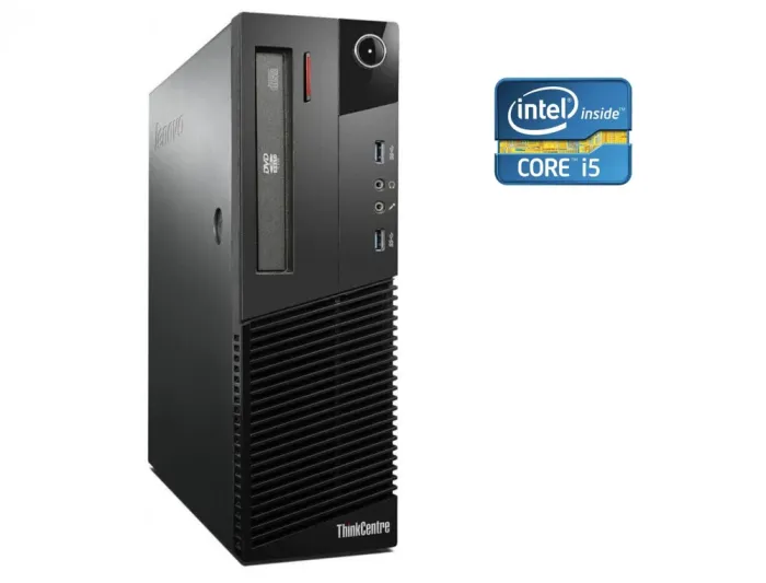ПК Б-клас Lenovo ThinkCentre M83 SFF / Intel Core i5-4590 (4 ядра по 3.3 - 3.7 GHz) / 16 GB DDR3 / 500 GB HDD / Intel HD Graphics 4400 / DVD-RW + USB-флешка 64 GB б/в - зображення 1