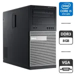 Комп'ютер Dell OptiPlex 9020 Tower / Intel Core i5-4430 (4 ядра по 3.0 - 3.2 GHz) / 8 GB DDR3 / 320 GB HDD / Intel HD Graphics 4600 / DVD-ROM б/в
