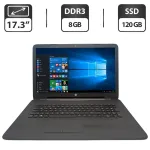 Ноутбук HP 17-x047ng / 17.3" (1600x900) TN / Intel Pentium N3540 (4 ядра по 2.16 - 2.66 GHz) / 8 GB DDR3 / 120 GB SSD / Intel HD Graphics / WebCam / DVD-ROM б/в