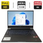 Ігровий ноутбук HP Victus 15 15z-fb100 / 15,6" (1920x1080) IPS / AMD Ryzen 5 7535HS (6 (12) ядер по 3,3 - 4,5 ГГц) / 16 ГБ DDR5 / 512 ГБ SSD M.2 / AMD Radeon RX 6550M, 4 ГБ GDDR6, 64-біт / Веб-камера б/в
