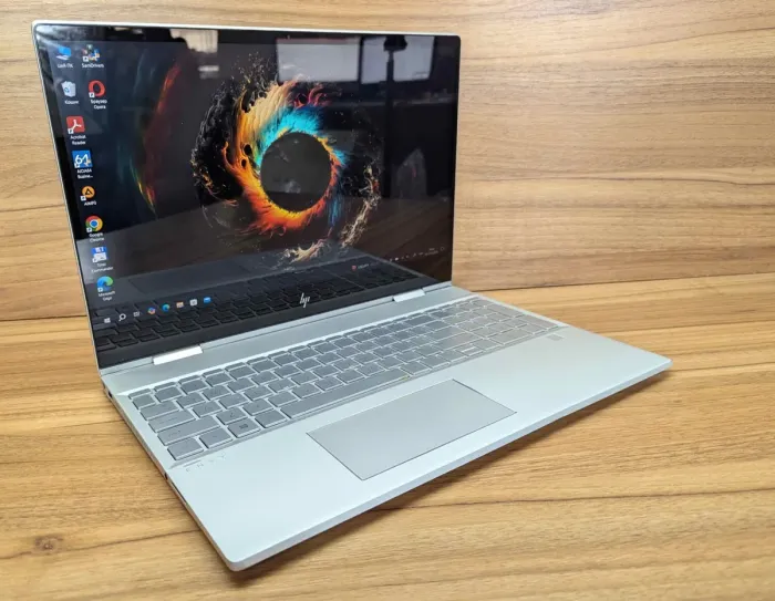 Ноутбук-трансформер Б-клас HP ENVI x360m 15m-dr0011dx / 15.6" (1920x1080) IPS Touch / Intel Core i5-8265U (4 (8) ядра по 1.6 - 3.9 GHz) / 16 GB DDR4 / 480 GB SSD / Intel UHD Graphics 620 / WebCam / TouchID / Windows 10 б/в - зображення 5