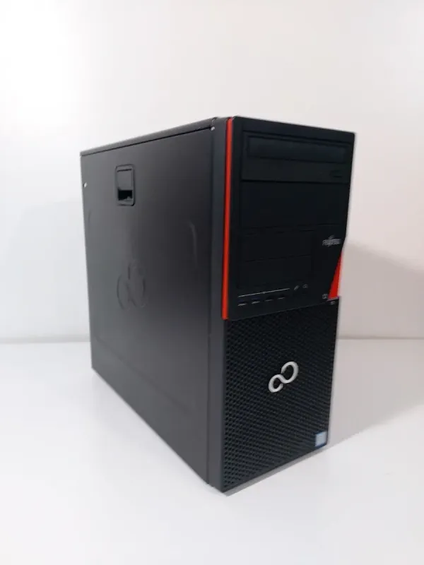 Комп'ютер Fujitsu Esprimo P956 E90 Tower / Intel Core i5-6600 (4 ядра по 3,3 - 3,9 ГГц) / 16 ГБ DDR4 / 256 ГБ SSD M.2 + 500 ГБ HDD / AMD Radeon RX 570, 4 ГБ GDDR5, 256-біт / DVD-ROM б/в - зображення 4
