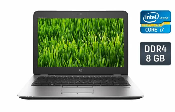 Нетбук HP EliteBook 820 G4 / 12.5" (1920x1080) IPS / Intel Core i7-7500U (2 (4) ядра по 2.7 - 3.5 GHz) / 8 GB DDR4 / 240 GB SSD / Intel HD Graphics 620 / WebCam / Fingerprint / Windows 10 б/в - зображення 1