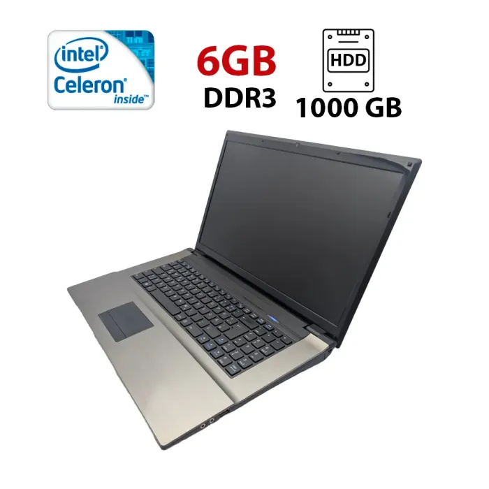 Ноутбук Terra Mobile 1712 / 17.3" (1600x900) TN / Intel Celeron 1037U (2 ядра по 1.8 GHz) / 6 GB DDR3 / 1000 GB HDD / Intel HD Graphics 2500 / WebCam б/в - зображення 1