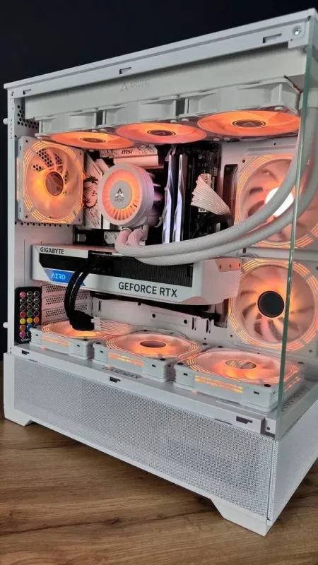 Збірка під замовлення: ігровий ПК GameMax Vista AW White Tower / Intel Core i7-14700F (20 (28) ядер по 1.5 - 5.4 GHz) / 64 GB DDR5 / 1000 GB SSD M.2 / nVidia GeForce RTX 4070 Ti, 12 GB GDDR6X, 192-bit / 850W - зображення 4
