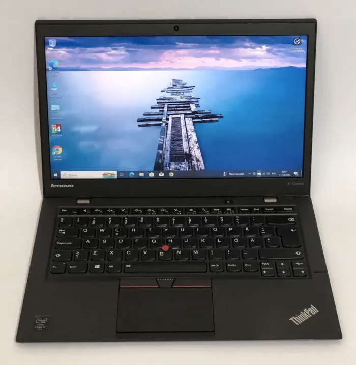 Ультрабук Lenovo ThinkPad X1 Carbon Gen 3 / 14" (1920x1080) TN / Intel Core i7-5600U (2 (4) ядра по 2.6 - 3.2 GHz) / 8 GB DDR3 / 180 GB SSD / Intel HD Graphics 5500 / WebCam / Win 10 Pro б/в - зображення 2