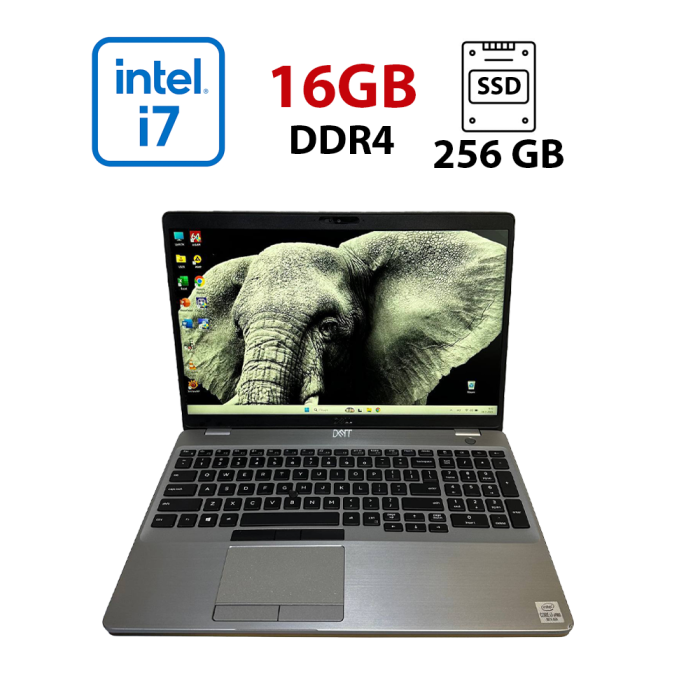 Ноутбук Dell Latitude 5510 / 15.6" (1920x1080) IPS / Intel Core i7-10610U (4 (8) ядра по 1.8 - 4.9 GHz) / 16 GB DDR4 / 256 GB SSD / Intel UHD Graphics / WebCam б/в - зображення 1