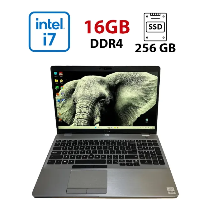 Ноутбук Dell Latitude 5510 / 15.6" (1920x1080) IPS / Intel Core i7-10610U (4 (8) ядра по 1.8 - 4.9 GHz) / 16 GB DDR4 / 256 GB SSD / Intel UHD Graphics / WebCam б/в - зображення 1