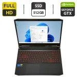 Ігровий ноутбук Acer Nitro 5 AN515-57-56FC / 15.6" (1920x1080) IPS / Intel Core i5-11400H (6 (12) ядер по 2,2 - 4,5 ГГц) / 16 ГБ DDR4 / 512 ГБ SSD / nVidia GeForce GTX 1650, 4 ГБ GDDR6, 128-біт / WebCam б/в