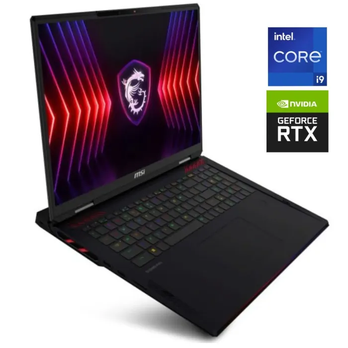 Ігровий ноутбук MSI Raider 18 HX A14VGG / 18" (2560x1600) IPS / Intel Core i9-14900HX (24 (32) ядра по 2,2 - 5,7 ГГц) / 64 ГБ DDR5 / 2000 ГБ SSD NVMe / nVidia GeForce RTX 4070, 8 ГБ GDDR6, 128-біт / WebCam / Win 11 Home - зображення 1
