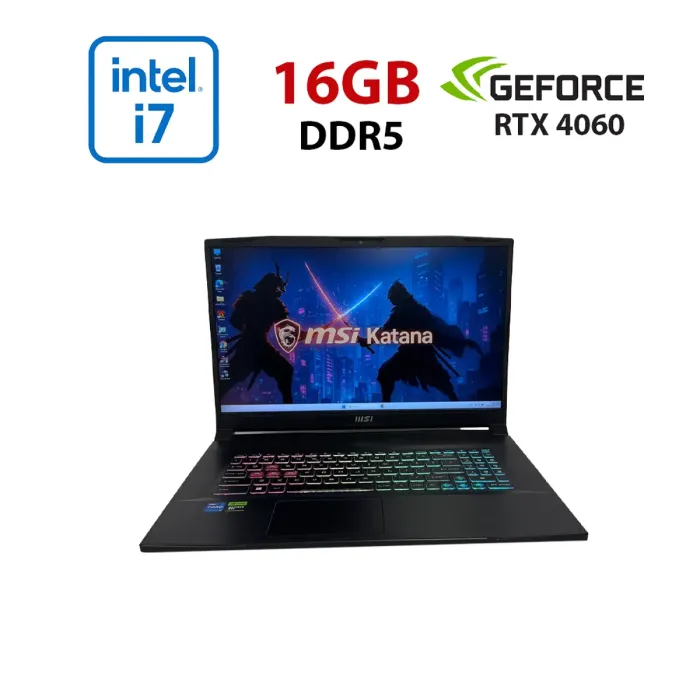 Ігровий ноутбук Б-класу MSI Katana 15 B13VFK / 15,6" (1920x1080) IPS / Intel Core i7-13620H (10 (16) ядер по 3,6 - 4,9 ГГц) / 16 ГБ DDR5 / 1000 ГБ SSD / nVidia GeForce RTX 4060, 8 ГБ GDDR6, 128-біт / WebCam б/в - зображення 1