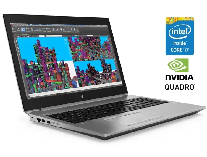Мобільна робоча станція HP ZBook 15 G6 / 15.6" (1920x1080) IPS / Intel Core i7-9850H (6 (12) ядер по 2.6 - 4.6 GHz) / 16 GB DDR4 / 512 GB SSD / nVidia Quadro T1000, 4 GB GDDR5, 128-bit / WebCam б/в - зображення 1