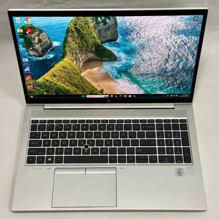 Ультрабук HP EliteBook 850 G7 / 15.6" (1920x1080) IPS / Intel Core i7-10610U (4 (8) ядра по 1.8 - 4.9 GHz) / 32 GB DDR4 / 512 GB SSD / Intel UHD Graphics / WebCam / Fingerprint / Windows 11 Pro б/в - зображення 3