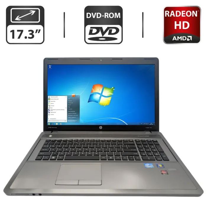 Ноутбук HP ProBook 4740s / 17.3" (1600x900) TN / Intel Core i5-2450M (2 (4) ядра по 2.5 - 3.1 GHz) / 8 GB DDR3 / 750 GB HDD / AMD Radeon HD 7650M, 2 GB GDDR3, 128-bit / WebCam б/в - зображення 1