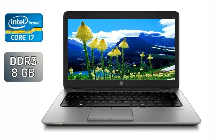 Ноутбук HP EliteBook 840 G1 / 14" (1600x900) TN / Intel Core i7-4600U (2 (4) ядра по 2.1 - 3.3 GHz) / 8 GB DDR3 / 240 GB SSD / Intel HD Graphics 4400 / WebCam / Fingerprint / Windows 10 б/в - зображення 1