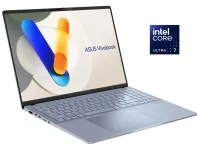 Ультрабук Asus Vivobook S5506MA Mist Blue / 15.6" (2880x1620) OLED / Intel Core Ultra 7 155H (16 (22) ядер по 1.4 - 4.8 GHz) / 16 GB DDR5 / 1000 GB SSD / Intel Arc Graphics / WebCam / Win 11 б/в