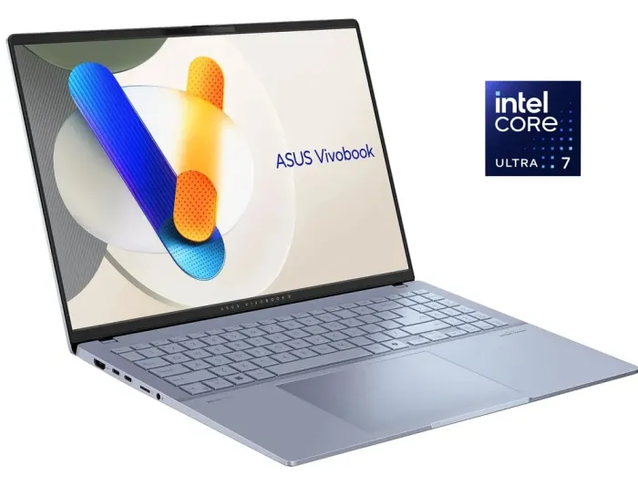 Ультрабук Asus Vivobook S5506MA Mist Blue / 15.6" (2880x1620) OLED / Intel Core Ultra 7 155H (16 (22) ядер по 1.4 - 4.8 GHz) / 16 GB DDR5 / 1000 GB SSD / Intel Arc Graphics / WebCam / Win 11 б/в - зображення 1
