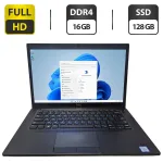 Ноутбук Dell Latitude 7490 / 14" (1920x1080) TN Touch / Intel Core i5-8350U (4 (8) ядра по 1.7 - 3.6 GHz) / 16 GB DDR4 / 128 GB SSD / Intel UHD Graphics 620 / WebCam б/в