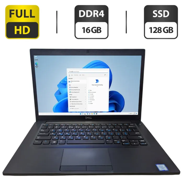 Ноутбук Dell Latitude 7490 / 14" (1920x1080) TN Touch / Intel Core i5-8350U (4 (8) ядра по 1.7 - 3.6 GHz) / 16 GB DDR4 / 128 GB SSD / Intel UHD Graphics 620 / WebCam б/в - зображення 1