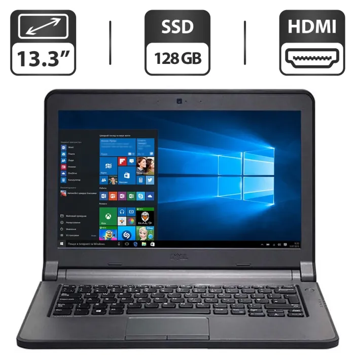 Ноутбук Б-класс Dell Latitude E3340 / 13.3" TN / Intel Core i3-4030U (2(4) ядра по 1.9GHz) / 4GB DDR3 / 128GB SSD / HD Graphics 4400 / WebCam / HDMI б/в - зображення 1