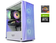 Ігровий ПК DarkFlash White Tower / AMD Ryzen 5 5600 (6 (12) ядер по 3.5 - 4.4 GHz) / 32 GB DDR4 / 1000 GB SSD M.2 / nVidia GeForce RTX 3070, 8 GB GDDR6, 256-bit / 850W б/в