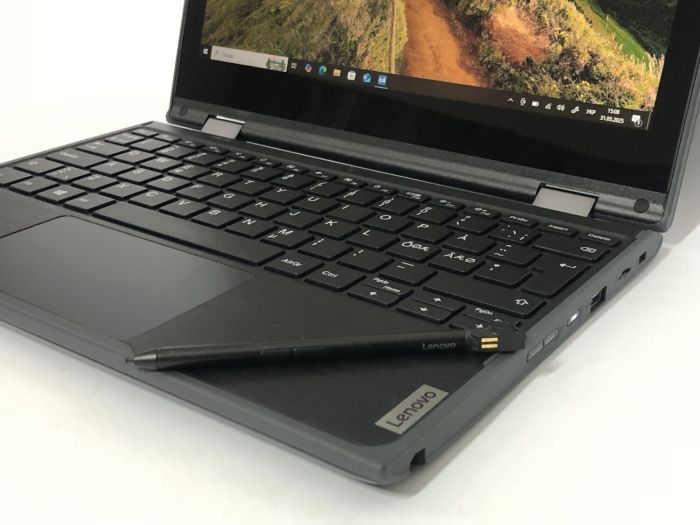 Нетбук-трансформер Lenovo 300e Chromebook 2nd Gen / 11.6" (1366x768) IPS Touch / Intel Pentium Silver N5030 (4 ядра по 1.1 - 3.1 GHz) / 8 GB DDR4 / 128 GB SSD / Intel UHD Graphics 605 / WebCam б/в - зображення 9