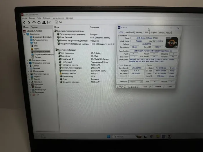 Ігровий ноутбук Б-клас Asus ROG Zephyrus GA502DU / 15.6" (1920x1080) IPS / AMD Ryzen 7 3750H (4 (8) ядра по 2.3 - 4.0 GHz) / 16 GB DDR4 / 512 GB SSD / GeForce GTX 1660 Ti Max-Q, 6 GB GDDR6, 192-bit б/в - зображення 7