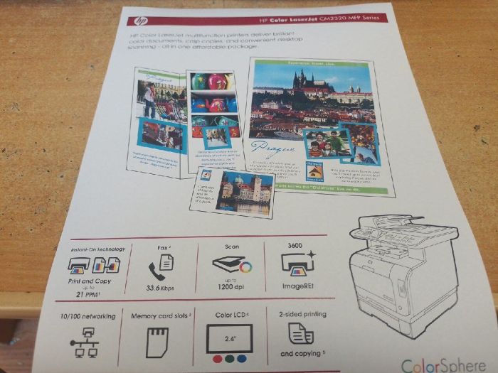 БФП HP Color LaserJet CM2320nf Multifunction Printer / Лазерний кольоровий друк / 600x600 dpi / A4 / 20 стор/хв / USB 2.0, RJ-45, RJ-11 б/в - зображення 4