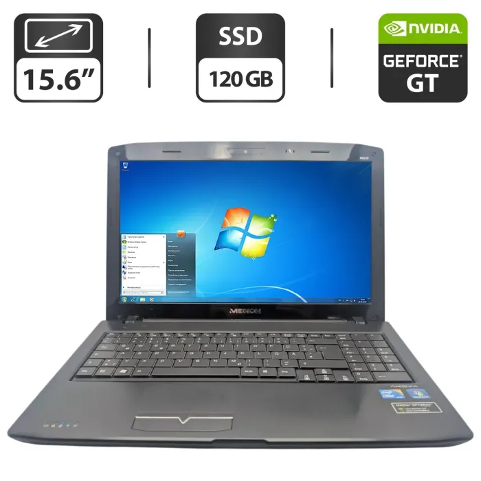 Ноутбук Medion Akoya P6630 / 15.6" (1366x768) TN / Intel Core i3-390M (2 (4) ядра по 2.66 GHz) / 6 GB DDR3 / 120 GB SSD / nVidia GeForce GT 540M, 1 GB GDDR3, 128-bit / WebCam б/в - зображення 1